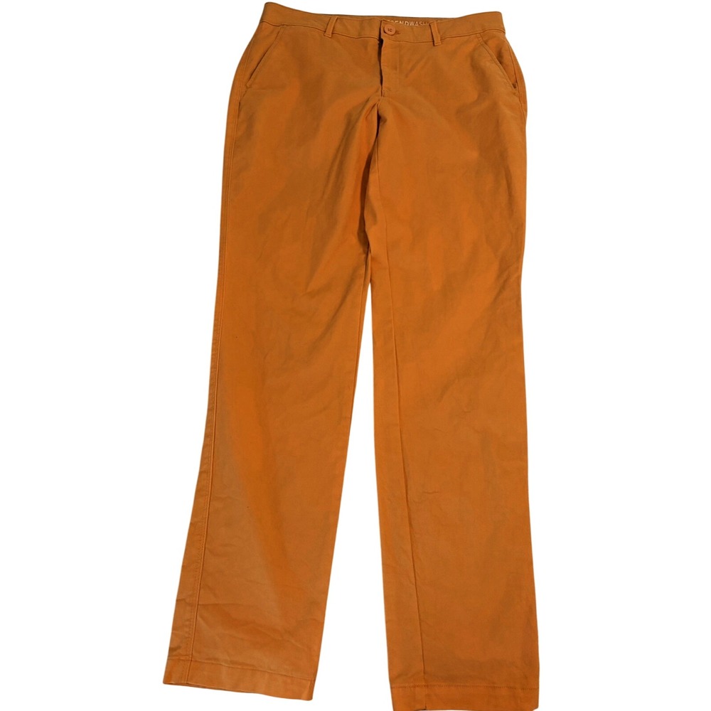 Eddie Bauer Pumpkin Orange women's pants sz 6 Legendwash Mid rise Stretch Chino